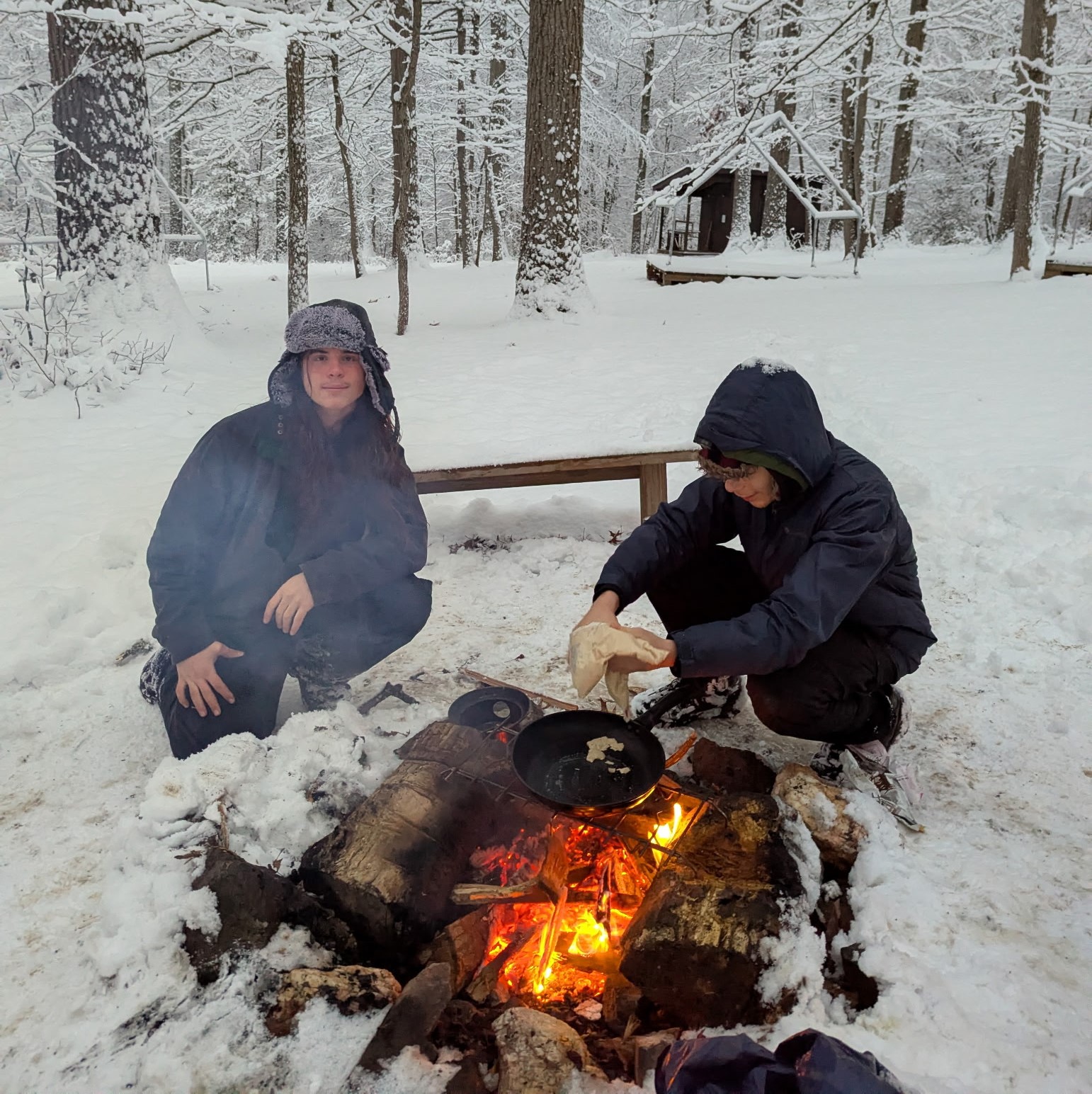 winter camping at Broad Creek